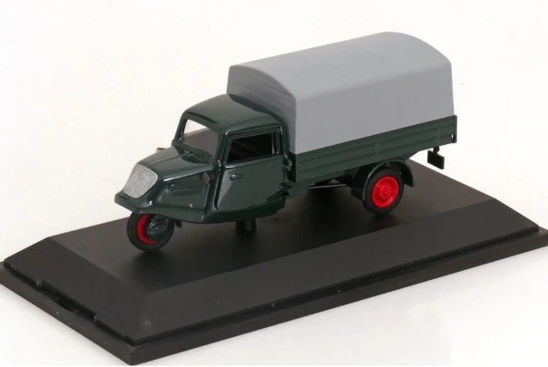 Schuco 02120 1:43 Die Cast Army Green Tempo Planenwagen - Image 1 of 1