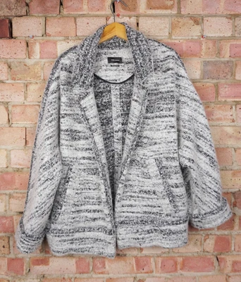 Isabel Marant Cappotto In Boucle Di Lana Grigio Per Donne Taglia IT 40 / UK 8 - Immagine 1 di 4