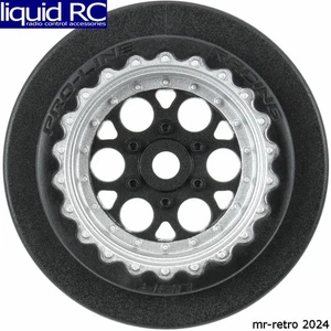 Pro-Line 283413 Showtime+ Black/Silver Wheels 2 for Losi Mini No-Prep Drag Car R - Picture 1 of 1