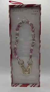 Bracelet de remplacement A New Day rose et perles nacrées pour sac à main sac de téléphone portable - Photo 1 sur 2
