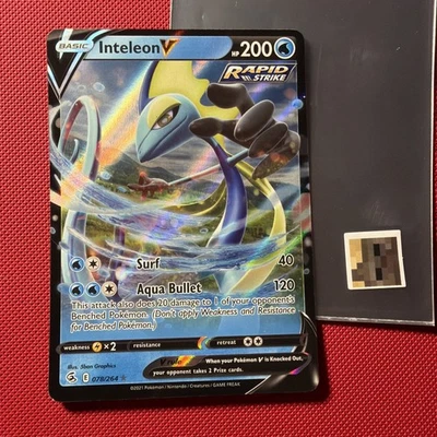 Pokemon - Inteleon V - 078/264 - Fusion Strike - Holo - Ultra Rare NM - Image 1 of 2