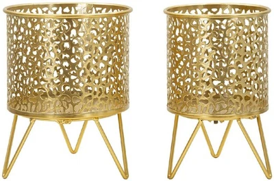 Mauro Ferretti Blumenständer Piny 2er-Set Ø 16x20 und 13x20 cm gold - Bild 1 von 4