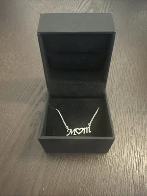 Brand New In Box: Zales Heart Mom Necklace Sterling Silver - Image 1 of 3