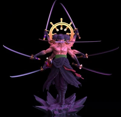 Zoro Roronoa - One Piece figure in resina dipinto a mano consegna 30 - 90 g - Immagine 1 di 4