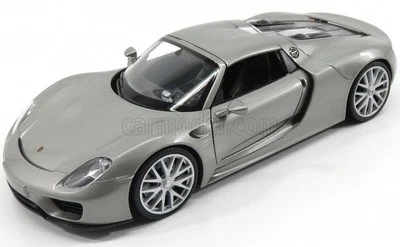 MODELLINO AUTO STATICO WELLY PORSCHE 918 SPYDER HARD TOP CLOSED 2013 SILVER 1:24 - Immagine 1 di 4