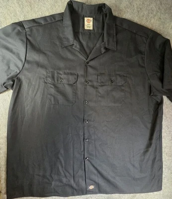 Camisa de trabajo DICKIES 3XL 3XT alta manga corta negra ropa de trabajo envejecida grunge Foto 1 de 4