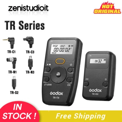 US Godox TR Series 2.4G Wireless Camera Timer Remote Control Fr Canon Nikon Sony - Image 1 of 4