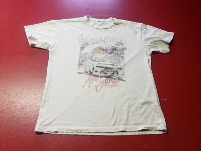 Футболка Arizona Desert Race цвета слоновой кости XS/S негабаритная 100% хлопок - Изображение 1 из 4