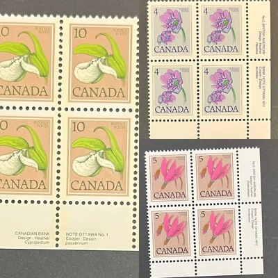 CANADA #709-711 Low  Value Definitive. MNH -  3x LL Block Of 4. - Image 1 of 4