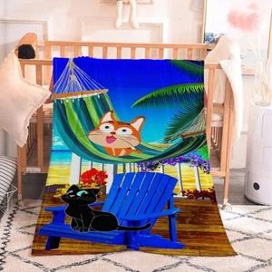 Alottagifts Cats Baby Fluffy Bubble Throw Blanket for Newborn Nursery Receiving  - Picture 1 of 4