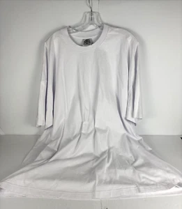 Pro 5 Men's Crew Neck Plain T-Shirts 5XL Basic Tee Short Sleeve White Cotton - Picture 1 of 7