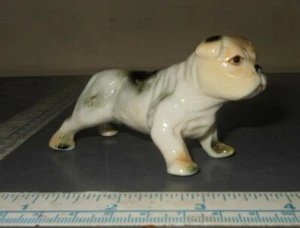 Statuina Bulldog inglese porcellana vintage - Foto 1 di 6