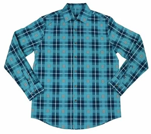 Tasso Elba Sera Box Plaid Print Stretch Men's Long Sleeve Button Down Shirt NWT - Picture 1 of 2