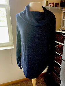 Tribal Blue Long Sleeve Sweater Turtleneck Women’s Size Large V
