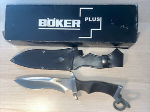 Boker Plus 0248 Magnum Collection 2008 Fixed Blade& Leather Sheath 440C Steel
