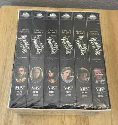 RICH MAN POOR MAN COMPLETE VHS TAPE SET 1976 ABC MINISERIES NEW AND SEALED RARE - Image 1 of 4