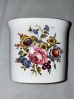 Royal Worcester small vase 6.5mm painted with flowers in different colours1960s