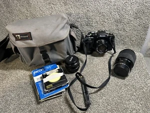 Ricoh KR-30SP Program 35mm SLR Film Camera W/ (3) Lenses Rikenon f2 50mm - Picture 1 of 16