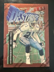 1996 Topps Finest Deion Sanders #151 Destroyers Insert #D35 Dallas Cowboys - Picture 1 of 2