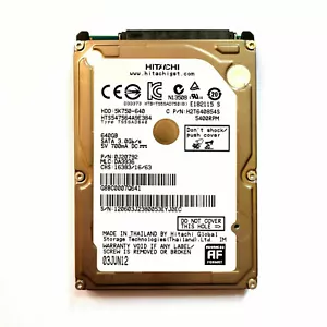 FOR Hitachi 640GB HTS547564A9E384 5400RPM 8MB SATA 2.5" Laptop Hard Disk Drive - Picture 1 of 4