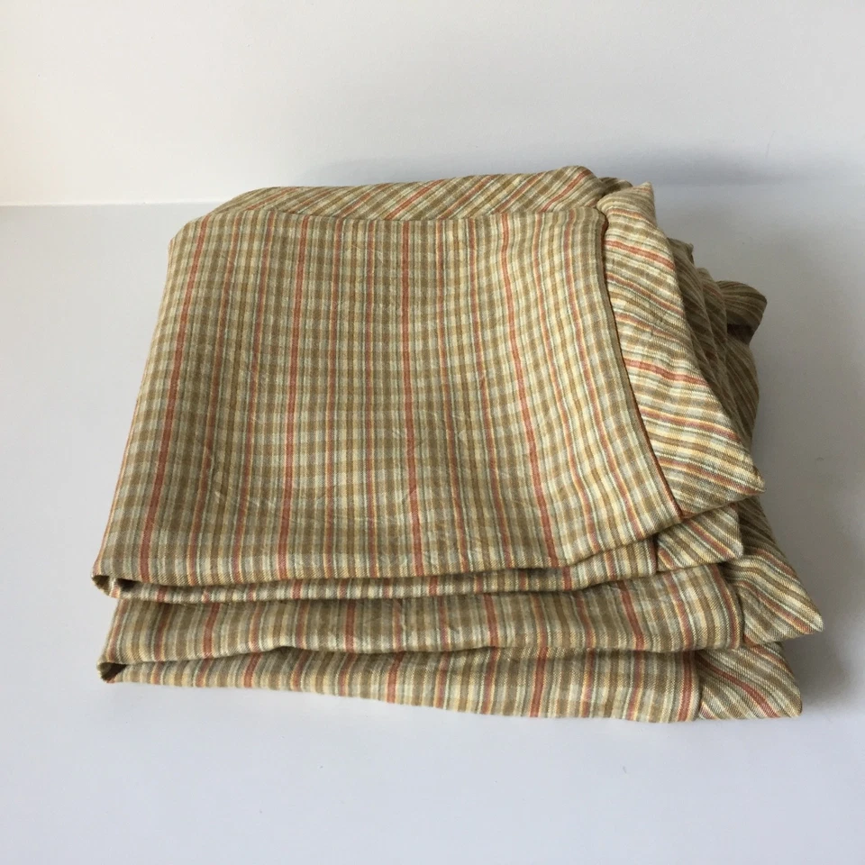2 Lillian August Throw Pillow Covers 19 in. Square Brown Stripe with Ruffle Edge - Image 1 of 4
