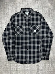SASSAFRAS Camicia da Lavoro Mezza Giardiniere, UOMO EXTRA LARGE, Flanella Chiara Check GIAPPONE - Foto 1 di 7