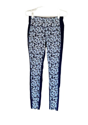 J.CREW x NEW BALANCE Leggings Talla M Azul Blanco Estampado Leopardo Foto 1 de 4