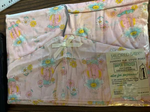 NOS Vtg Pink Elephant Hanging Diaper Holder Stacker 1960's Tailored Baby - Picture 1 of 4
