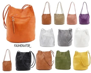 Women's Long Handle Soft Ladies Shopper Shoulder Bag Tote Bucket Hobo Handbags - Picture 1 of 22