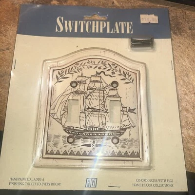 FIGI De Colección Gente de Mar Náutica Pintada a Mano Barco Alto Doble Luz Interruptor Nuevo Foto 1 de 2