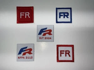5- Red/White/Blue Replacement  FR Patches Iron On Fire Retardant BONUS PATCH - Picture 1 of 6