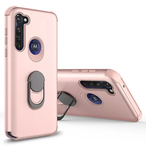Cubierta a prueba de golpes de 3 capas con estuche con soporte de anillo para Moto G Stylus 2020/Moto G Pro - Imagen 1 de 7