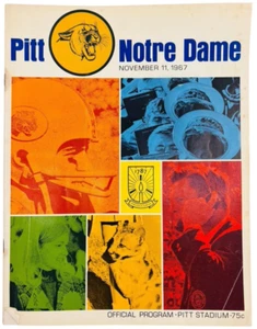 Pitt vs Notre Dame College Football Program November 11, 1967 at Pitt Stadium - Picture 1 of 6