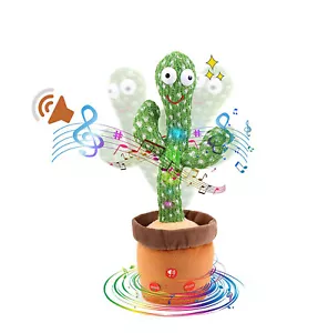 Dancing Cactus Plush Toy Doll Electronic Recording Shake With Song Funny Gift US - Picture 1 of 6