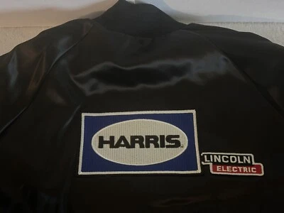 Chaqueta Harris Lincoln Eléctrica Satén XL Abrigo Negro Soldadura Castaño Rojizo De Colección EE. UU. Foto 1 de 4