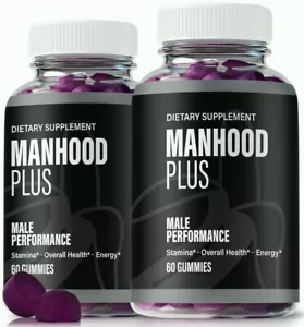 (2 Pack) Manhood Plus Advanced Male Health Gummies to Boost Energy and Stamina - Picture 1 of 8