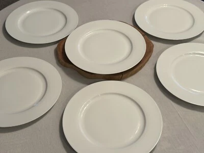"Juego de 6 platos de cena de porcelana blanca natural ONEIDA 10,5""" Foto 1 de 4