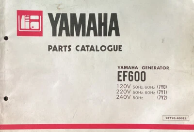 Yamaha genuine-parts book  EF600 GENERATOR . 1980 - Image 1 of 2