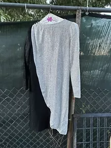 Vintage Metallic Silber und Schwarz Abendkleid Gr. 12 - Bild 1 von 4