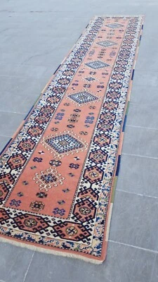 Antique Shirvan Kazak Rug Handmade Runner Decor Rug Kitchen Corridor Carpet Rug - Image 1 of 4