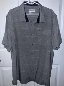 Avalanche Shirt Mens Gray Short Sleeve Button Up Hiking Lightweight Size XL - Picture 1 of 6