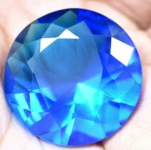 Lab Created 71.55 Ct Beautiful Blue Tanzanite GGL Certified Diamond Cut Gemstone - Picture 1 of 7