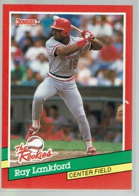 1991 Donruss The Rookies Baseball RAY LANKFORD Rookie Card #8 CARDINALS - Image 1 of 2