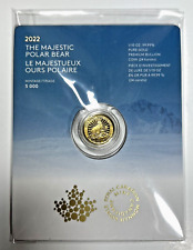 2022 Canada 1/10 oz Gold $5 The Majestic Polar Bear - Pure Gold Coin - Sealed