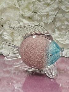 MURANO STYLE GLASS FISH FIGURINE Gift Item - Picture 1 of 7