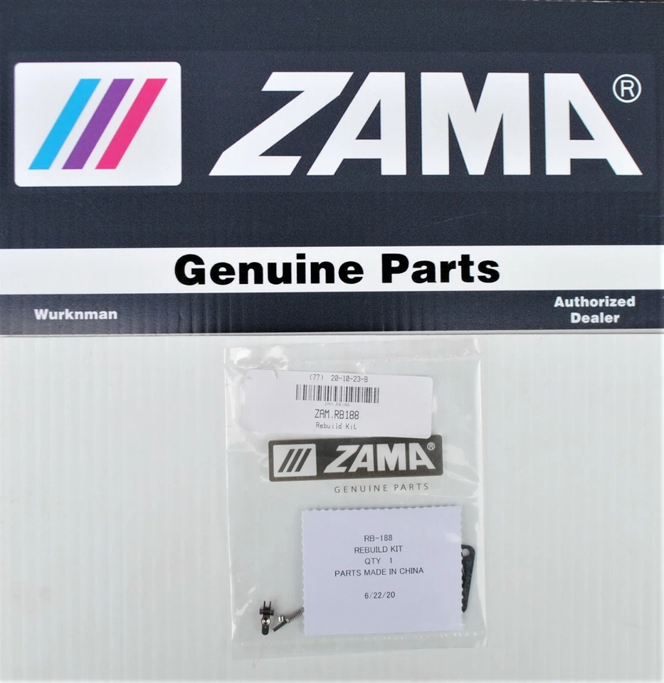 ПОДЛИННЫЙ OEM ZAMA КАРБЮРАТОР РЕМОНТНЫЙ КОМПЛЕКТ # RB-188 - Изображение 1 из 1