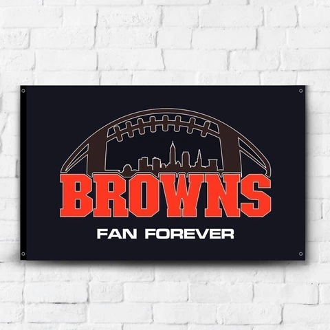 Cleveland Browns Fans 3x5 ft Flag NFL Football Champions Banner Gift Wall Decor Cover