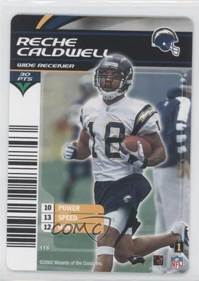 2002-03 NFL Showdown 1st & Goal Reche Caldwell #116 Rookie RC - Image 1 of 2