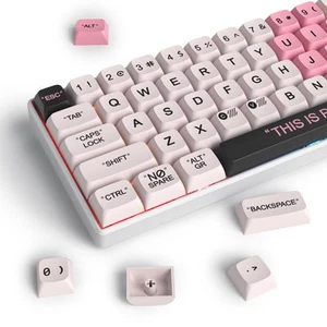 Cute PBT XDA Keycaps 144 Keys Pink Heart Custom Keycaps 75 Percent Keyboard K... - Picture 1 of 6