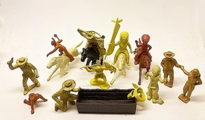 Vintage 1950/60s Marx Fort Apache Indians cowboys western town horses Playset - Picture 1 of 3